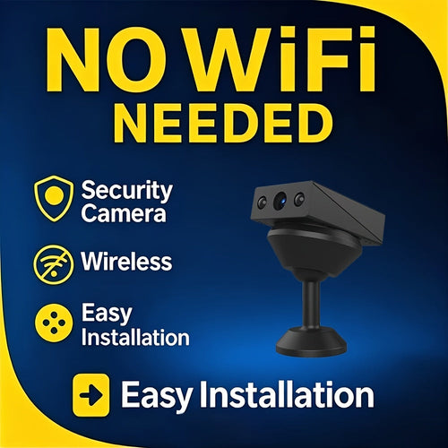 1080P Mini Wireless Security Camera – Night Vision, Motion Detection, Built-In AP Hotspot, No Internet Needed, Voice Recording, Cloud Storage, Easy Install for Home, Garage, Baby & Pet Monitoring