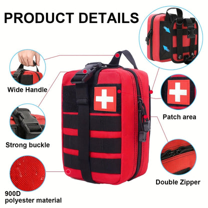Professional First Aid Kit 399 Piece & 99 Piece Survival Gear Emergency Kit for Hiking Camping Hunting Car Travel – Includes Scissors Tweezers Splints – Gift for Men