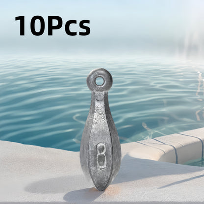 Fishing Sinkers Tackle Weights Lead Bank Sinker 1oz 2oz 3oz 4oz 5oz 6oz 8oz 10oz 12oz 16oz – Snagless Teardrop Design for Bass Catfish Saltwater Freshwater Bottom Fishing Rig, Bulk Multi-Pack