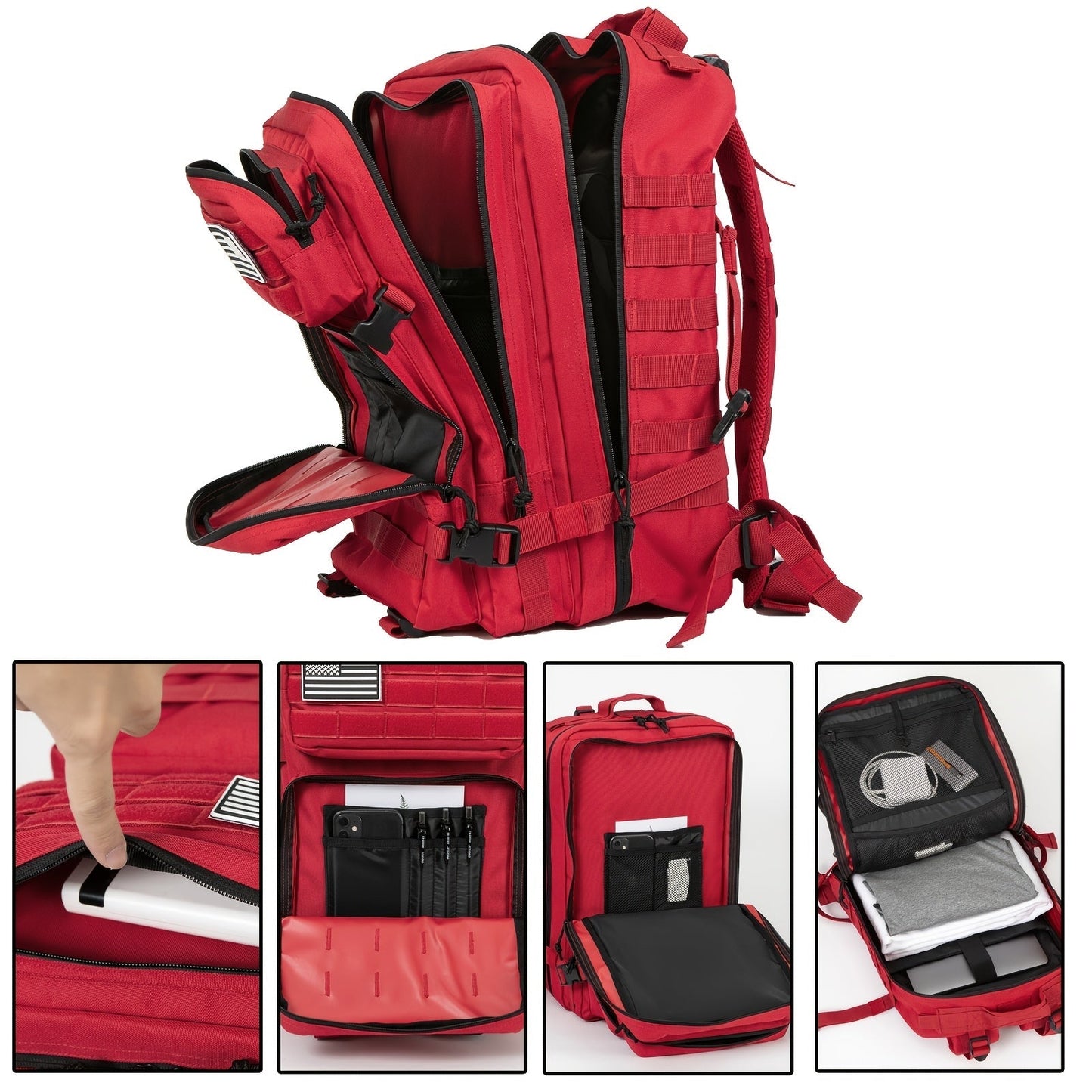 45L Tactical Backpack for Men & Women – Large Capacity Hiking Camping Travel Bag, 3-Day Bug Out Bag for Outdoor Fitness & Adventure, 13 Colors Available
