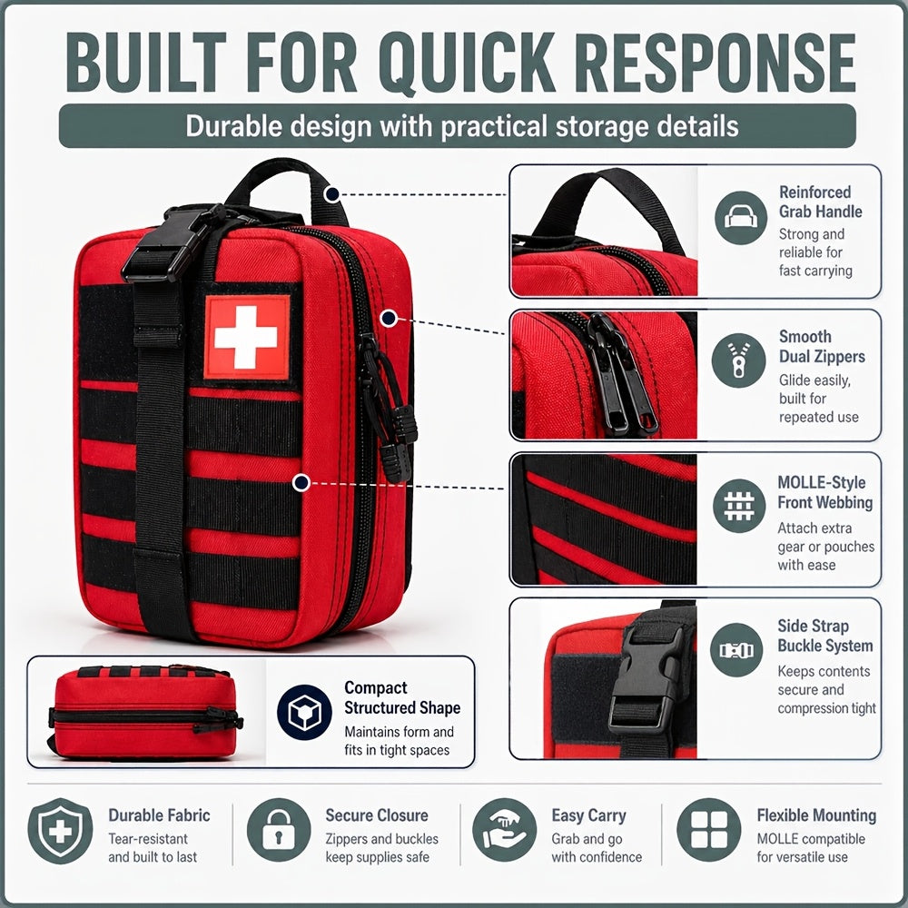 Professional First Aid Kit 399 Piece & 99 Piece Survival Gear Emergency Kit for Hiking Camping Hunting Car Travel – Includes Scissors Tweezers Splints – Gift for Men