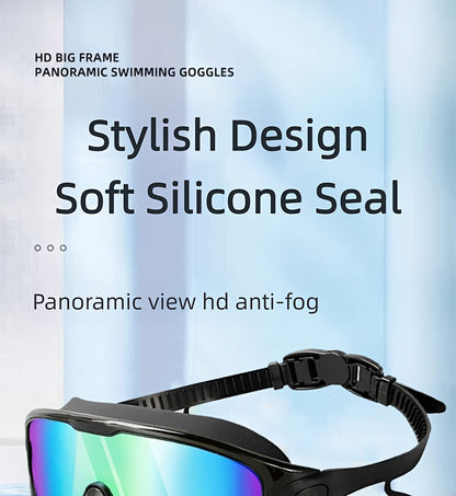 Anti-Fog Swim Goggles 2-Pack with Earplugs, Nose Clip & Waterproof Bag – UV Protection Swimming Goggles for Men, Women & Teens, Outdoor Pool & Water Sports Accessories Kit