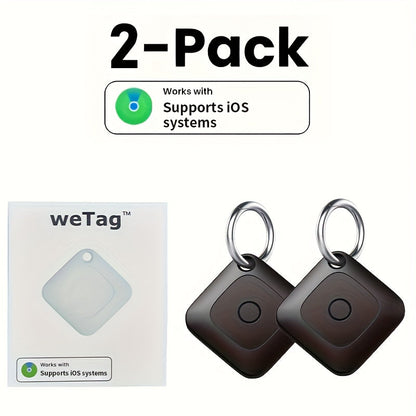 WeTag Smart Bluetooth Item Tracker 1.43" Mini GPS Finder for Keys Wallet Luggage Car Bags – High Decibel Alarm App Control – 1/2/4/8 Pack – Gift for Travelers