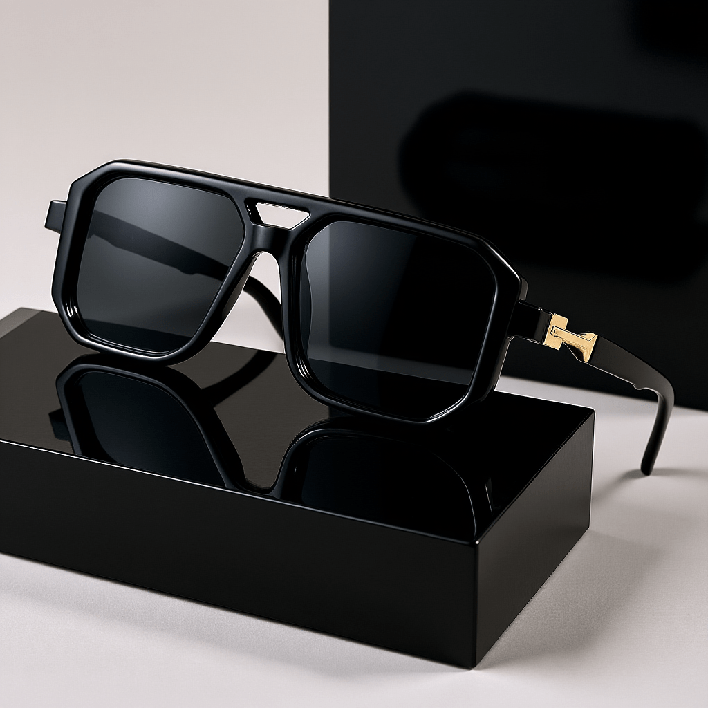 Oversized Square Frame Sunglasses Unisex UV Protection Retro Tortoiseshell Arms Men Women Travel Beach Daily Wear Includes Case and Cleaning Cloth 6 Colors