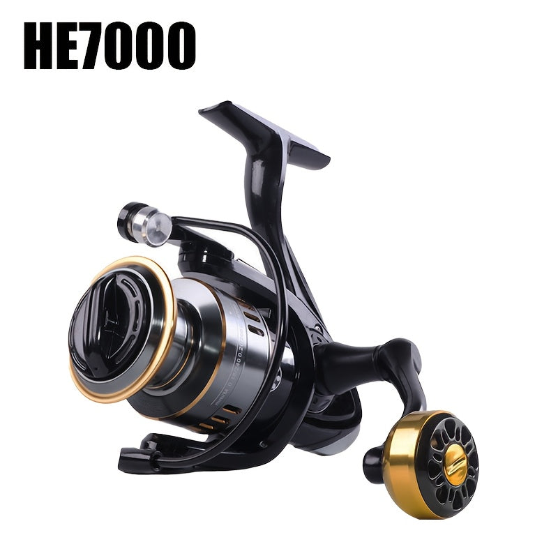 Spinning Fishing Reel HE1000-7000 – 5.2:1 Gear Ratio 22LB Max Drag Metal Body Left Right Hand Interchangeable Smooth Sensitive for Freshwater Saltwater Bass Trout Carp Fishing