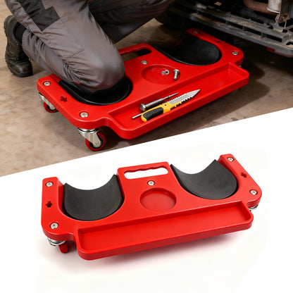 Rolling Knee Creeper Pad with Built-In Tool Tray – ABS High-Impact Frame, Cushioned Kneeling Pad for Mechanics, Carpenters, Flooring & Car Repairs – Multi-Color Automotive Repair Aid & Workshop Gift