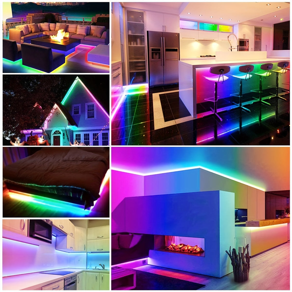 LED Neon Strip Lights with Remote Control – Color Changing RGB Atmosphere Light for Room, TV, Kitchen, Cabinet, Halloween, Christmas & Birthday Party Home Decoration – 3M, Multi-Pack Options