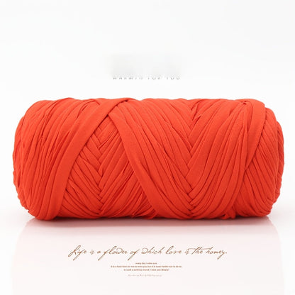 T-Shirt Fabric Yarn 400g (2 x 200g) Chunky Cotton Blend in 49 Colors – Soft Thick Yarn for Crochet Baskets, Bags, Rugs, Macrame & Knitting Projects – Beginner-Friendly Craft Yarn