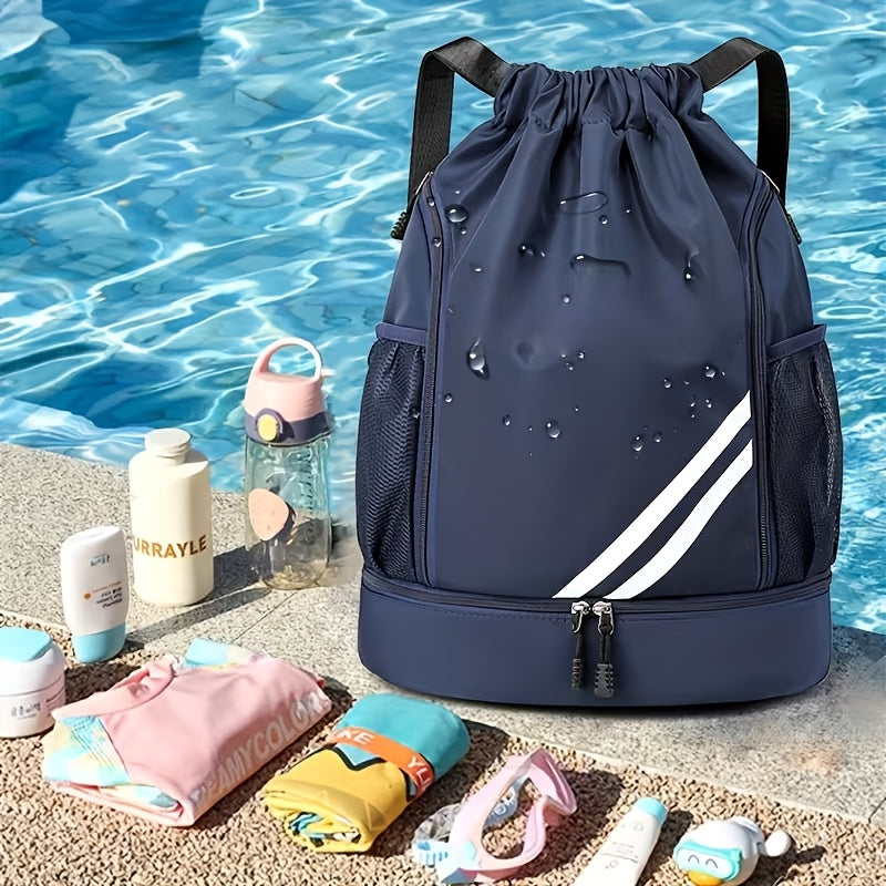 Lightweight Sports Drawstring Backpack for Men & Women | Gym Bag for Basketball Yoga Fitness | Spacious Polyester Shoulder Bag with Drawstring Closure & Inner Pouch | 6 Colors