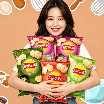 Lay's Potato Chips Variety Pack 3 or 6 Packs (65g/70g Each) – Assorted Flavors Snack Pack for Office, Parties, Casual Gatherings & On-the-Go Snacking