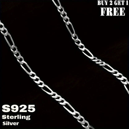 925 Sterling Silver Figaro Chain Necklace – 6mm Wide, 18 to 24 Inch, Unisex Men & Women, Includes Gift Box – Classic Silver Chain for Everyday Wear & Gifting