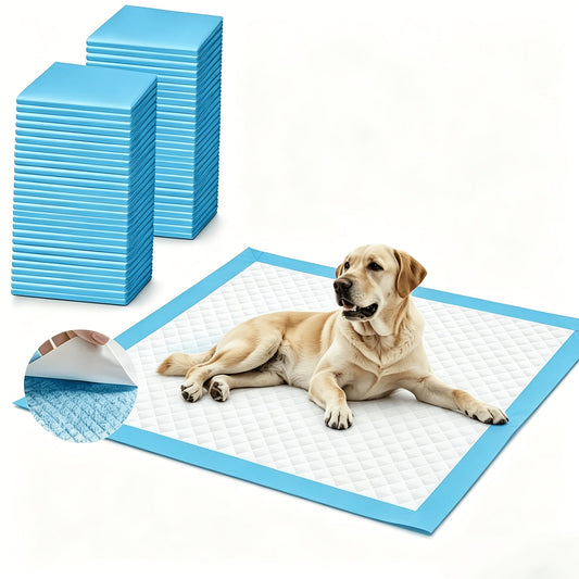 Extra Large Dog Pee Pads 24x24 Inch – Super Absorbent Leak-Proof Disposable Puppy Potty Training Pads with Odor Control, Indoor & Outdoor Use, Available in 50-Pack & 200-Pack