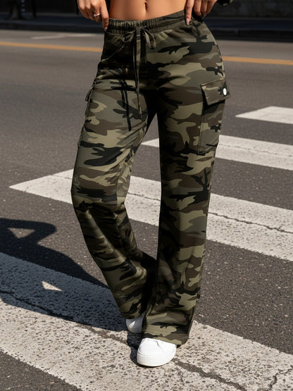 Women's Fashion Cargo Pants – Casual Multi-Pocket Utility Trousers for Women, Relaxed Fit Outdoor Work Pants, Fern Green, Sizes XS-XXL, Everyday Street Style Bottoms