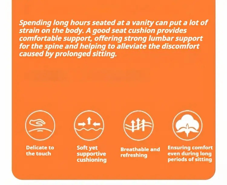 Extra Large Ergonomic Seat Cushion 15.72 Inch High-Density PU Foam Non-Slip Base Washable Breathable Cover for Office Chair Car Seat – Extended Seating Support