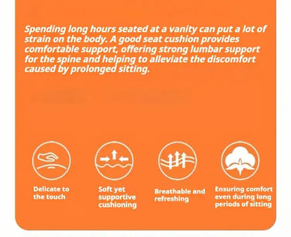 Extra Large Ergonomic Seat Cushion 15.72 Inch High-Density PU Foam Non-Slip Base Washable Breathable Cover for Office Chair Car Seat – Extended Seating Support