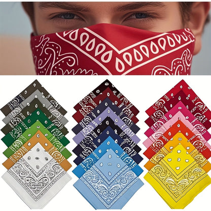 22-Pack Bandanas Bulk Set for Men & Women – Multi-Purpose Headband, Scarf & Handkerchief, Mixed Colors, Smooth Woven Fabric, Perfect for Outdoor, Party, Sports & Everyday Use