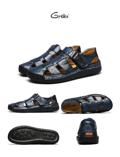 Men's Closed Toe Sport Sandals – Breathable Outdoor Fisherman Shoes, Anti-Slip Summer Beach Loafers for Hiking, Walking & Water Activities | Velora