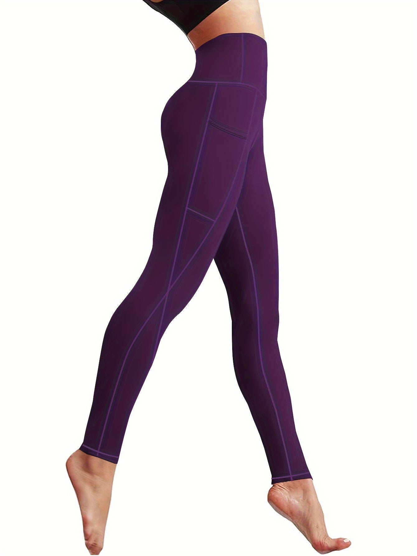 Women's High Waist Compression Leggings 3-Pack with Pockets 230g Breathable Tights for Yoga Fitness Sports Daily Wear – All Seasons Multi-Color Shapewear S-XXL