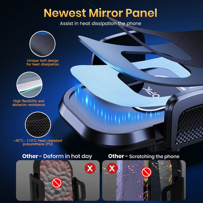 Universal Car Phone Holder Dashboard Mount - Adjustable Cell Phone Car Mount for iPhone, Samsung & All Android Smartphones, Stable Dash Mount with Flexible Viewing Angles, Easy One-Hand Operation