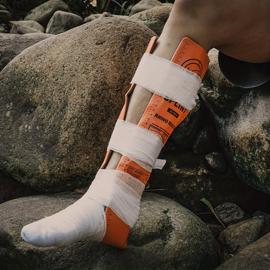 Emergency Aluminum Foam Splint Set 4pcs - Rollable First Aid Splints for Finger Wrist Arm Leg Injuries Camping Hiking Survival Kit