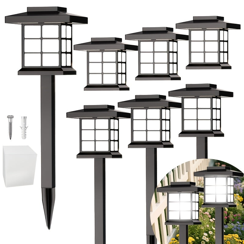 Solar Outdoor Garden Lights 6/12/24 Pack IP44 Waterproof | Warm White Colorful LED Landscape Pathway Lights for Yard Courtyard Patio Holiday Decoration – Auto On/Off