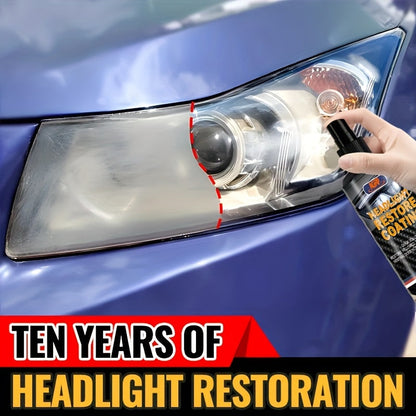 Headlight Restoration Kit with Restoration Fluid & Sponge – Removes Yellowing, Cloudiness & Oxidation, Restores Clarity & Shine Fast, Universal Fit for All Car Models, DIY Headlight Lens Repair & Polish Set