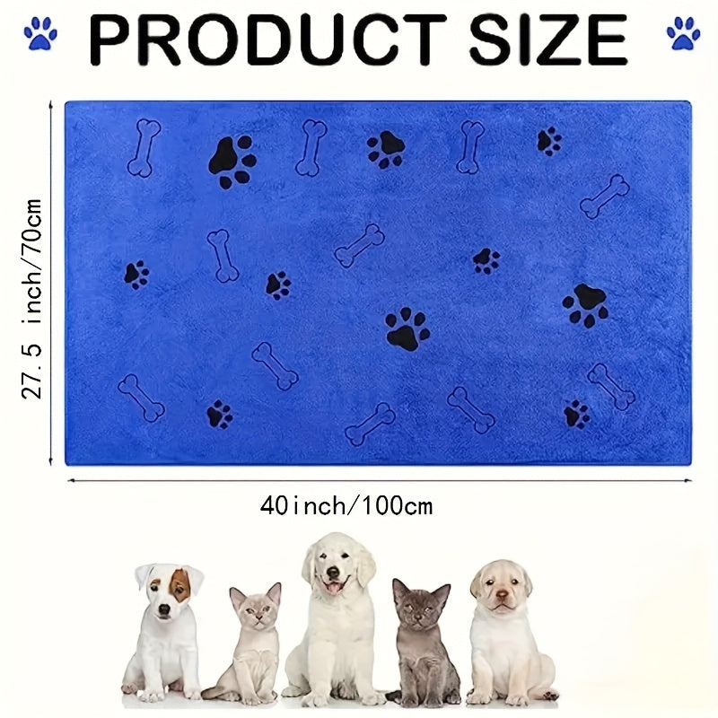 Large Pet Bath Towel for Dogs & Cats, 40x24 Inch Super Absorbent Quick Dry Microfiber Dog Towel, Soft Drying Blanket for Bathing, Grooming & Beach – Pet Supplies Gift