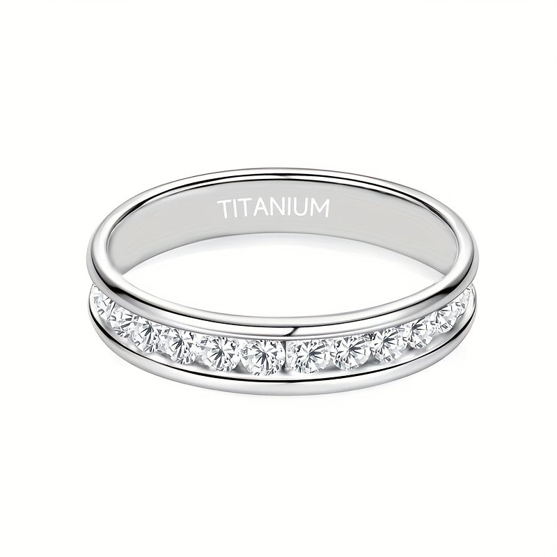 S925 Sterling Silver Sparkling Moissanite Ring for Men Women – Unisex Stylish Versatile Band, Sizes 5-13, Perfect for Weddings, Engagements, Couples & Christmas Gift