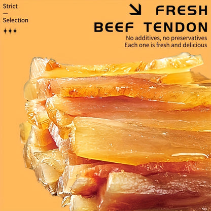 Natural Beef Tendon Dog Chew Sticks 150g Long-Lasting High-Protein Dental Chews Rawhide-Free Dog Treats Healthy Beef Jerky Strips for Puppies Adult Dogs Training