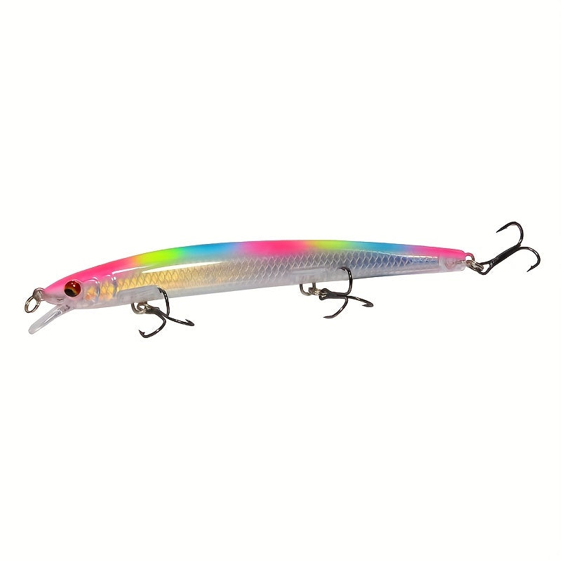 Minnow Fishing Lures 10pcs Hard Bait Set – 13.5cm 15.5g Plastic Artificial Fish for Bass Sunfish Trout Sea & Freshwater Tackle