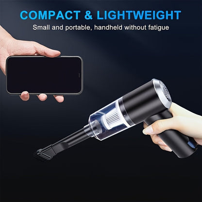 Cordless Mini Vacuum Cleaner 4KPa Suction 30-Hour Battery – USB Rechargeable Portable Dust Buster with Blow & Suction for Keyboard, Computer, Car Interior & Home Cleaning, Gift for Valentine's Day & New Year
