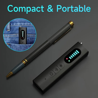Hidden Camera Detector Anti Spy RF Signal Scanner – Bug Detector, GPS Tracker & Listening Device Finder, Portable Rechargeable Multi-Function Security Sweeper for Travel, Hotel, Home, Office, Car