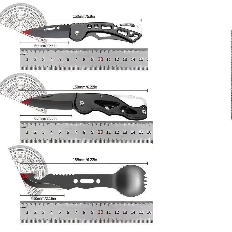 Survival Kit for Men 12 to 115 Piece Emergency Gear Set Flint Fire Starter Multi-Tool – Camping Hiking Hunting Fishing Outdoor Gift for Dad Husband Boyfriend