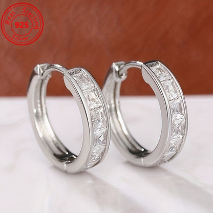 S925 Sterling Silver Zirconia Stud Earrings Set 2 Pairs for Women – Hypoallergenic Lightweight 3.2g Boho Shining Earrings for Daily Wear, Dates, Parties & Valentine’s Day Gift