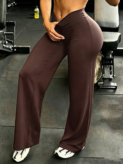 Women's High-Waist Wide-Leg Pants Quick-Dry Loose Fit Elastic Waistband - Casual French Style Summer Spring Long Pants S-XL