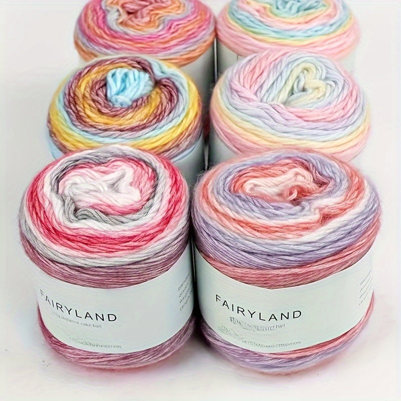 Colorful Yarn Thread & Weaving Accessories Kit 2/4pcs Cotton Acrylic Wool Blend with C-Type Buckle Weaving Needle Bow Twist Needle DIY Knitting Crochet Sweater Scarf Beginner Craft Set