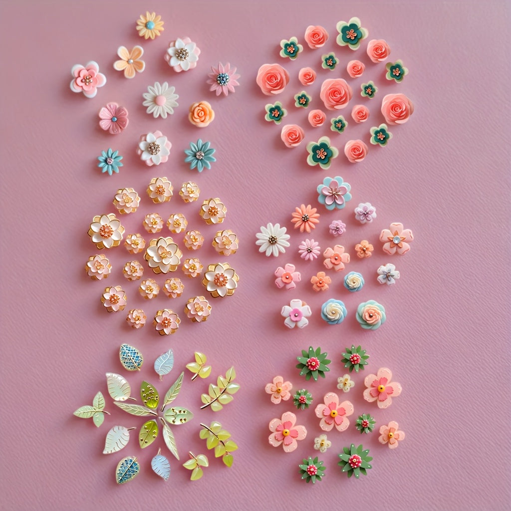 Flower Silicone Resin Molds 6-Piece Set – Jewelry Casting Molds for Earrings, Bracelets, Necklaces & Manicures, Resin Art Craft Tools for DIY Gifts