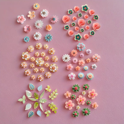 Flower Silicone Resin Molds 6-Piece Set – Jewelry Casting Molds for Earrings, Bracelets, Necklaces & Manicures, Resin Art Craft Tools for DIY Gifts