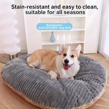 Large Dog Bed Thickened Washable - Bite Resistant Machine Washable Pet Bed for Large Dogs, All-Season Universal Design, Available in M to XXL Sizes, Durable Orthopedic Dog Mat