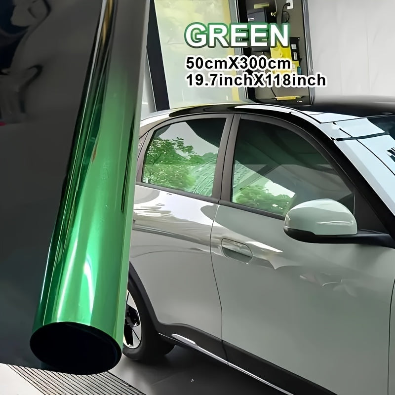 Gradient Car Window Tint Film 19.7 x 118 Inch – Two-Color Heat Resistant UV Blocking PET Window Film for Vehicle Exterior, Easy Peel & Stick, Multiple Color Gradients Available