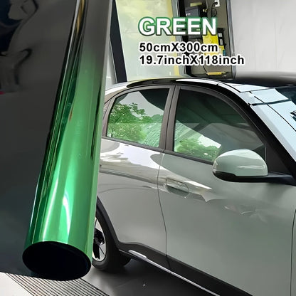 Gradient Car Window Tint Film 19.7 x 118 Inch – Two-Color Heat Resistant UV Blocking PET Window Film for Vehicle Exterior, Easy Peel & Stick, Multiple Color Gradients Available