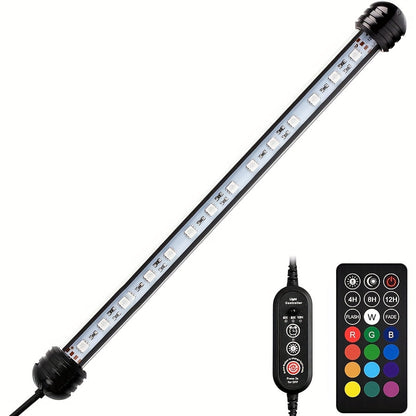 Submersible LED Aquarium Light Multicolor Underwater Fish Tank Light 7.5" to 35" - Multiple Sizes 9 to 66 LEDs for Freshwater Saltwater Aquarium Decoration