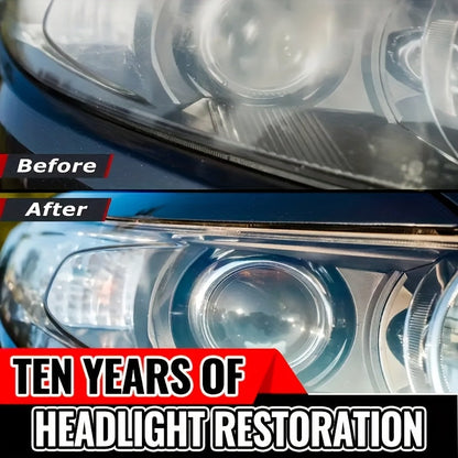Headlight Restoration Kit – Anti-Yellowing & Oxidation Repair Solution with Protective Coating Spray, Restores Foggy, Hazy & Cloudy Headlights – Includes Sponge & Towel (3.38oz)