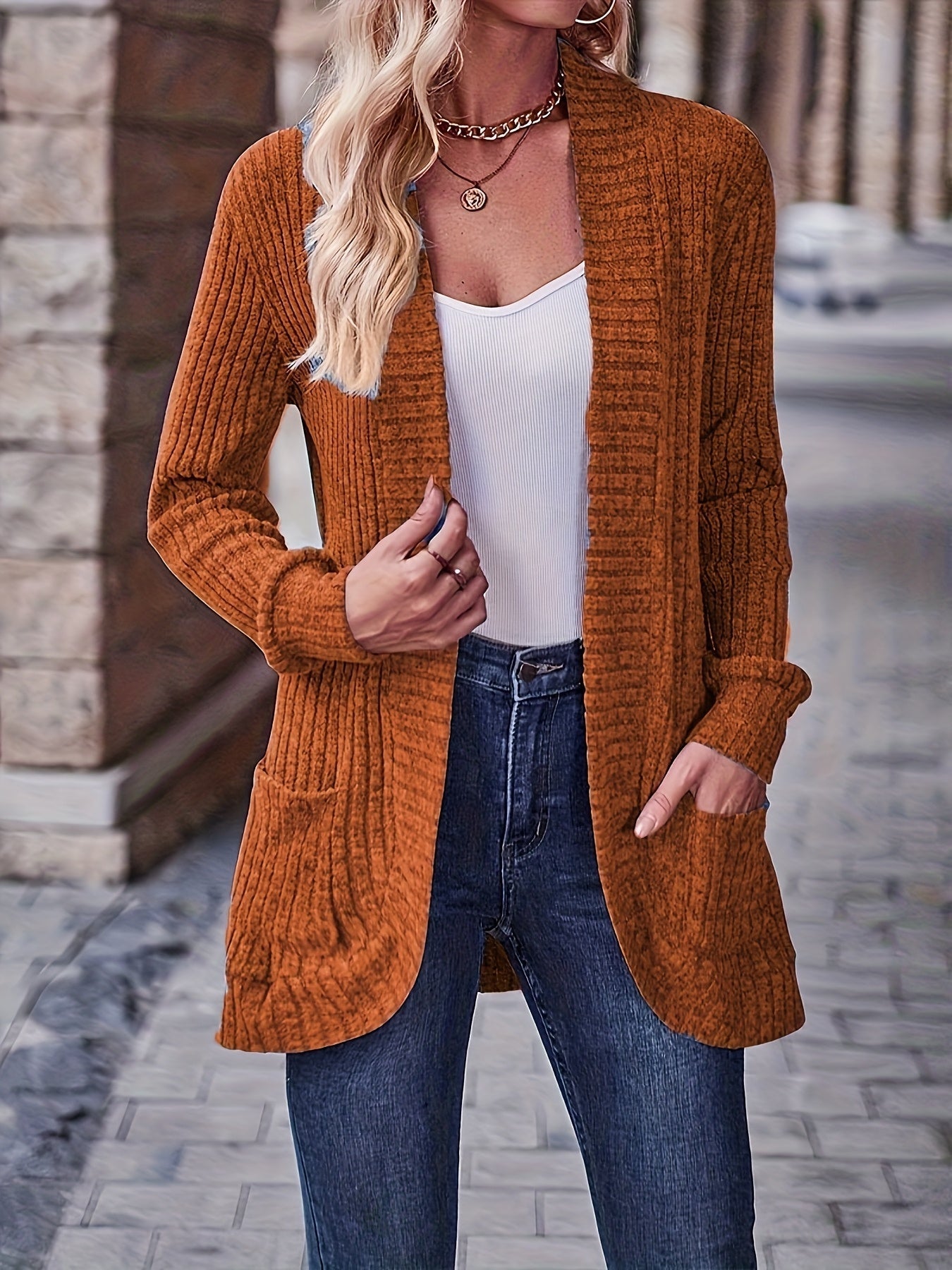 Women's Loose Casual Long Sleeve Blouse Solid Color Pocket Thread Splicing Relaxed Fit Top 10 Colors S-XXL Everyday Wear