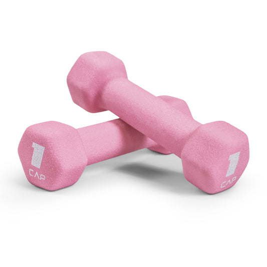 Neoprene Hex Dumbbell Set Pair - Non-Slip Color-Coded Cast Iron Hand Weights for Women & Men, Home Gym Strength Training Free Weights, 2LB to 15LB Sold in Pairs