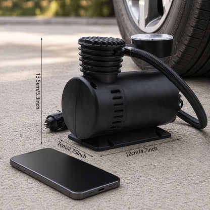 12V 300 PSI Compact Air Compressor Pump – Portable Car Tire Inflator for Cars, Bikes, Motorcycles & Balls, Plugs into Car Cigarette Lighter, No Battery Needed | Velora