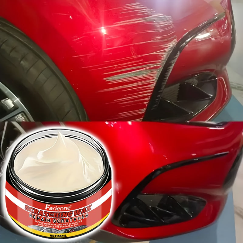 Car Scratch Remover and Swirl Mark Eliminator - Nano Shine Polish Automotive Scratch Repair Paste Kit 1.18oz with Applicator Sponge, Compatible with All Paint Colors for Vehicle Surface Restoration