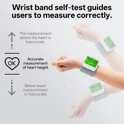 Wrist Blood Pressure Monitor Automatic Digital BP Cuff – Large LCD Display Pulse Rate Irregular Heartbeat Detection Portable Home Use for Seniors Adults