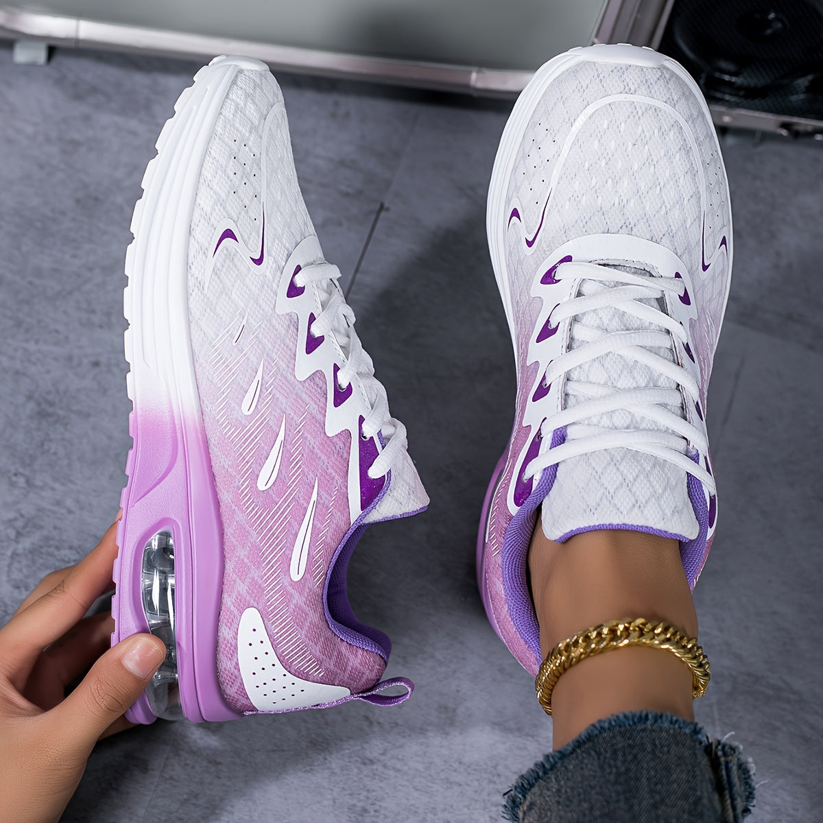 Women's Lightweight Mesh Running Shoes – Non-Slip Breathable Sneakers with Air Cushion & Arch Support for Running, Walking, Tennis, Gym & Casual Wear, Available in Multiple Colors & Sizes EU 36-43