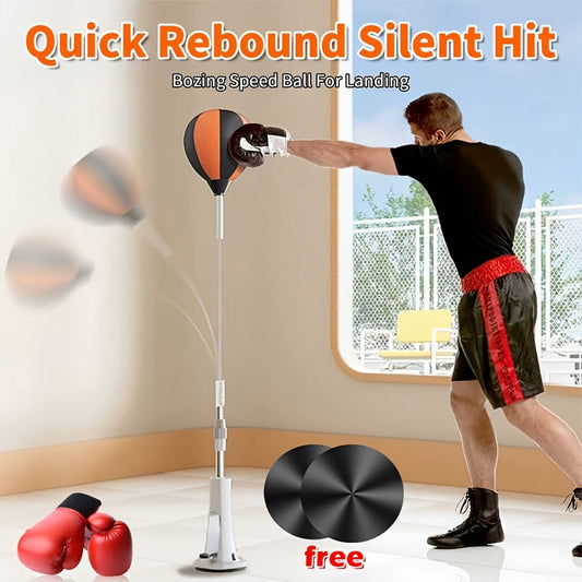 Reaction Punching Ball Indoor Boxing Training Speed Ball – Suction Cup & Adhesive Bases, Adjustable, Reinforced High Quality, for Adults and Youth Boxing Fitness Workout